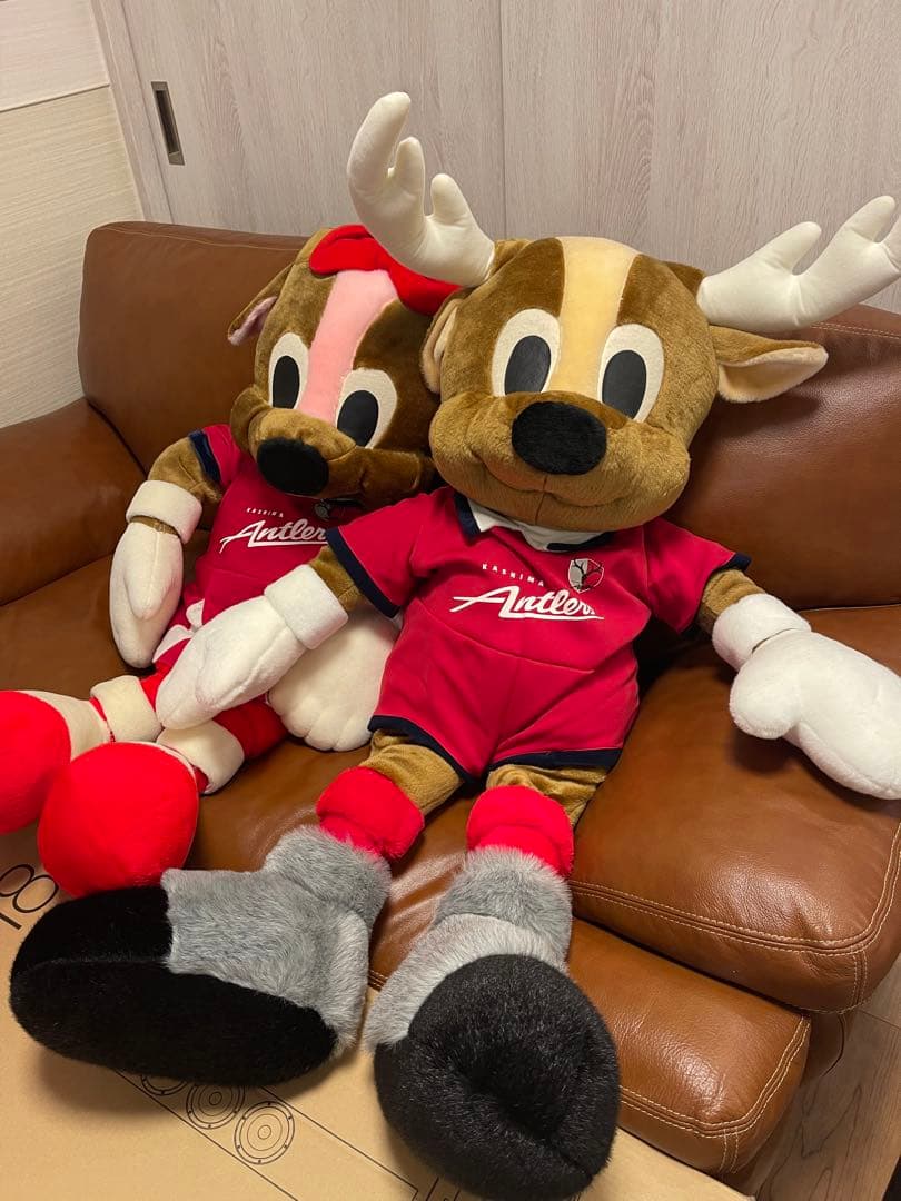 鹿島アントラーズ　しかお&しかこ特大ぬいぐるみセット