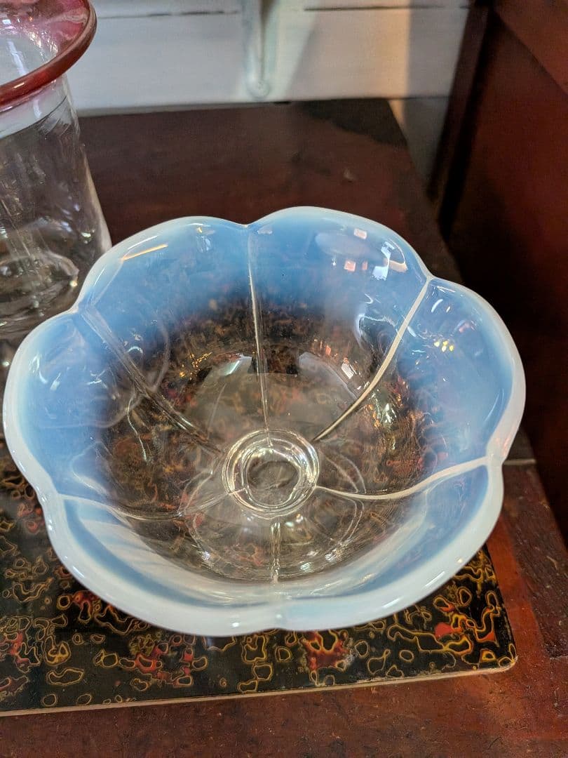 気泡たっぷり　古くてレトロな氷コップ　3点