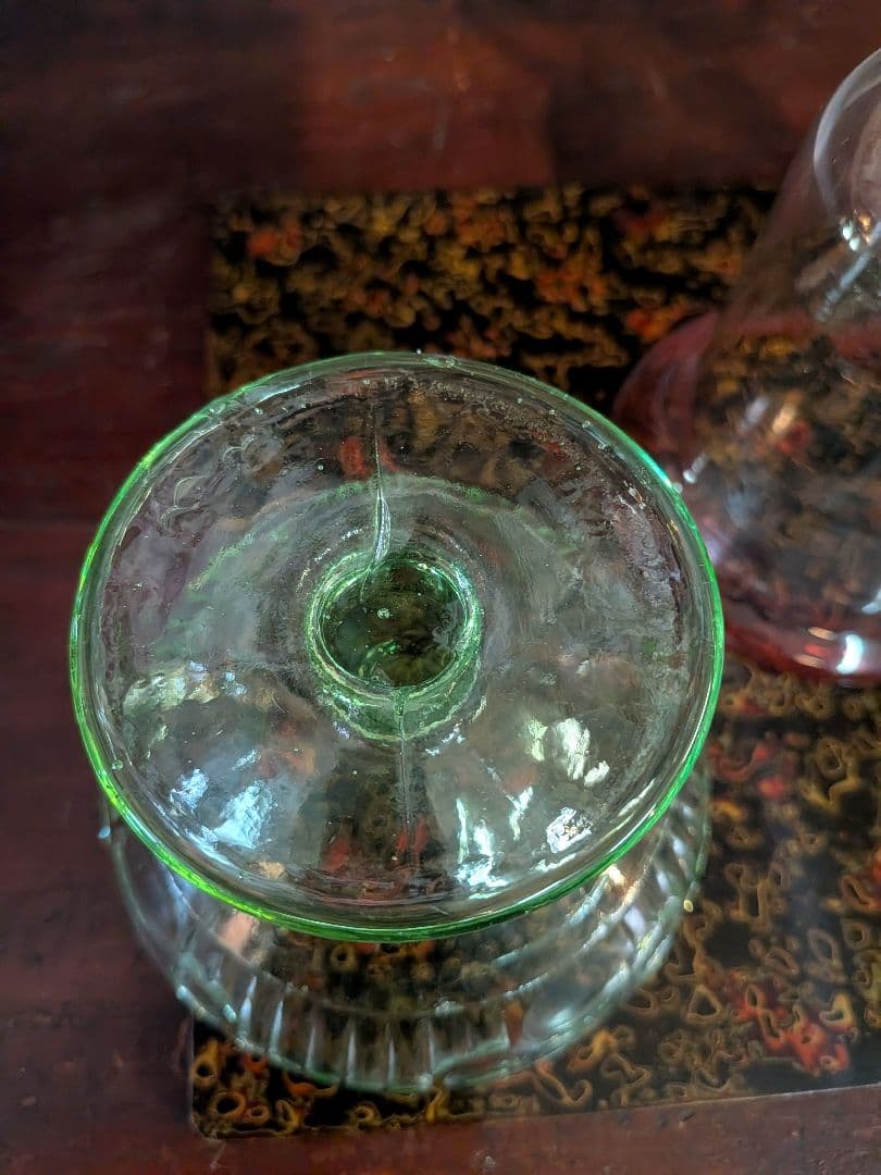 気泡たっぷり　古くてレトロな氷コップ　3点