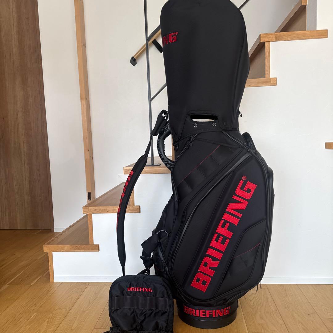 BRIEFING CR-3 #2ゴルフバッグ ブラック アイアンヘッドカバー付き