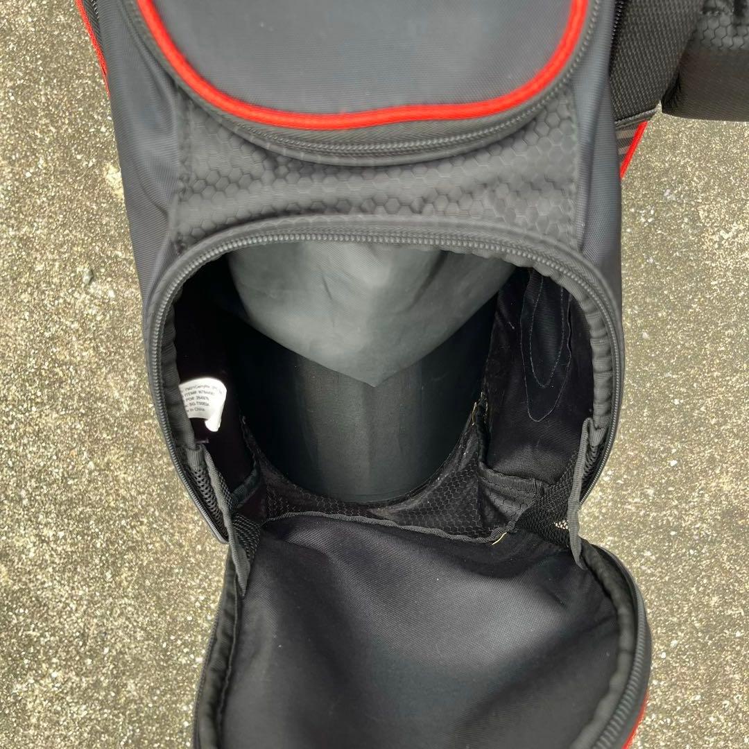 【豪華おまけ付き✨】TaylorMade キャディバッグ ゴルフバッグ 黒/赤