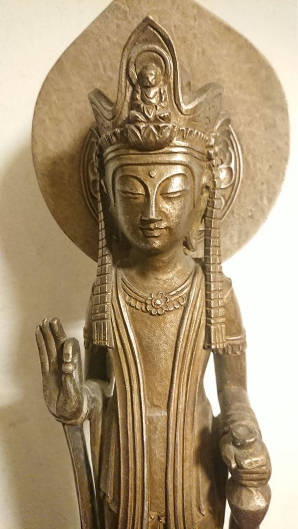 観音菩薩立像 金銅仏 念持仏 澤田政廣 彫刻家 仏像 仏教美術 骨董 古美術