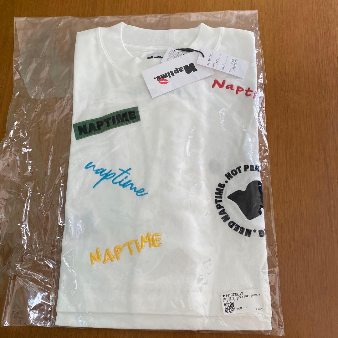 nap time クロップド刺繍Tシャツ　ホワイト