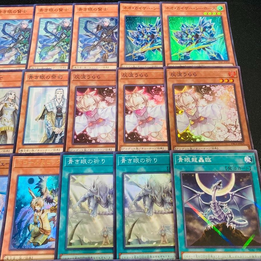 d137遊戯王 青眼の白龍 大会優勝構築 構築済みデッキ スリーブ付