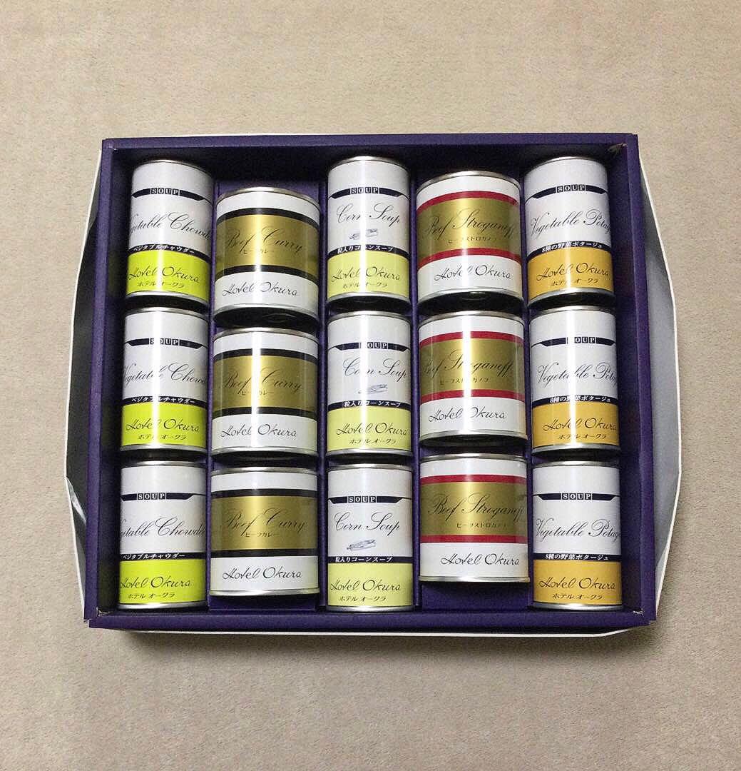 ホテルオークラ スープ・調理缶詰 詰合せ　15個セット HOE-120R