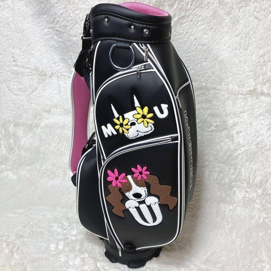 M・U SPORTS 25年秋冬新作 サガラ刺繍キャディバッグ ブラック