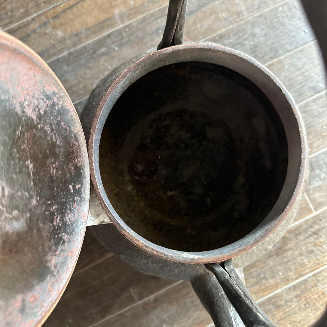 大きい南部鉄瓶海柄