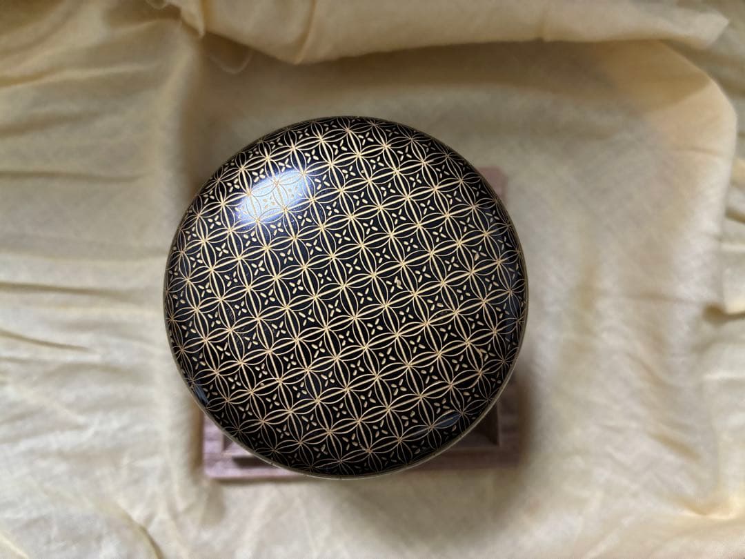 2/8迄値下げ中！　【新品 未使用】　前志芸男　沈金七宝之図　茶道具 棗