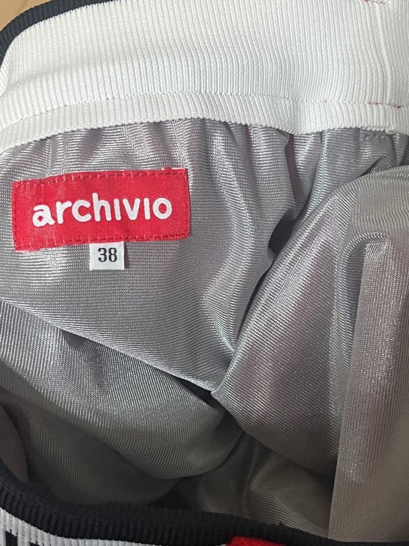 archivio 赤 スカート ポケット付き