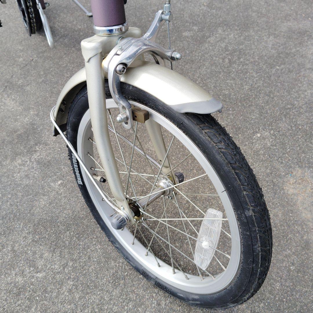 ブリヂストン　スニーカーライト160パープル　折りたたみ自転車