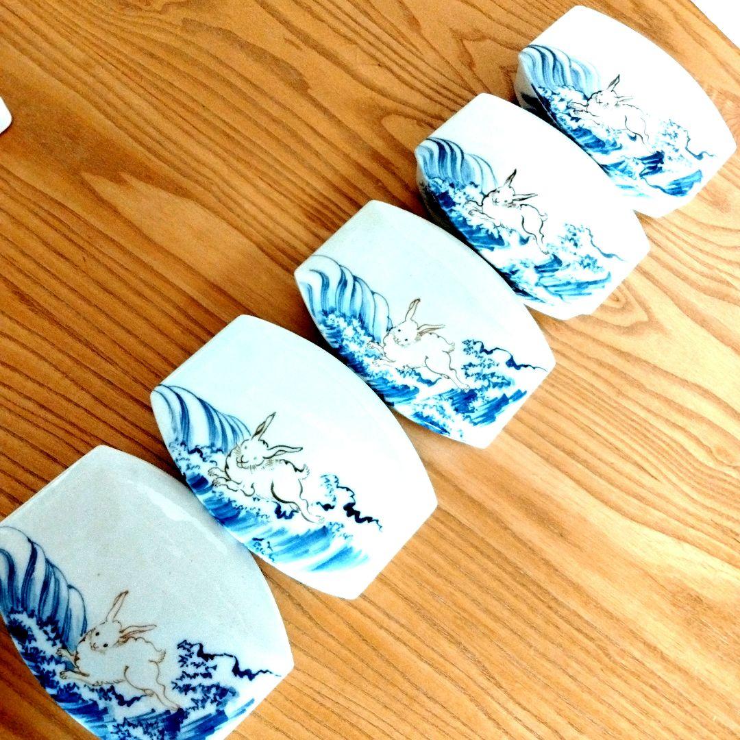 ☆ 三浦竹泉 清水焼 波兎蓋碗