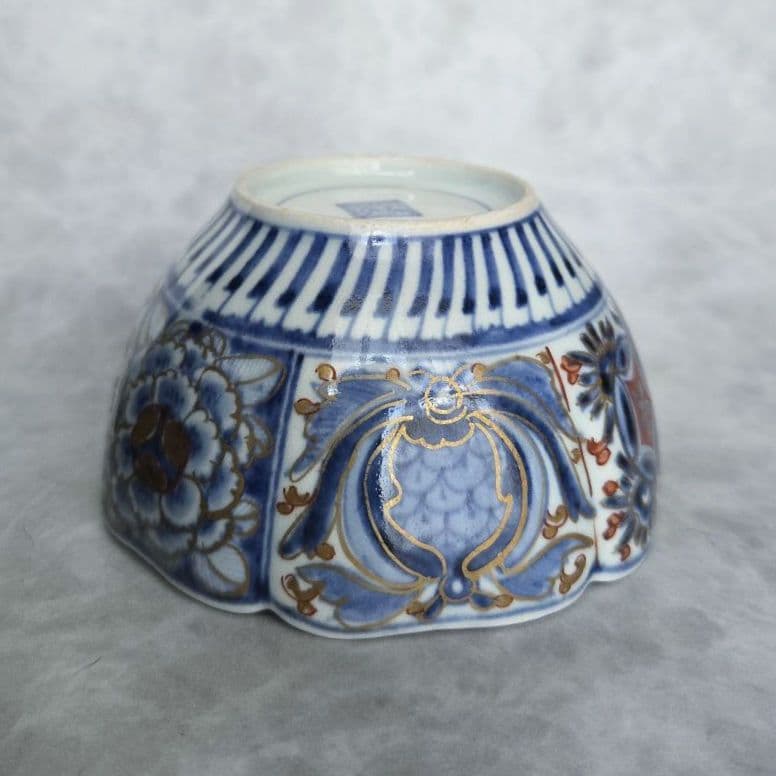 古伊万里　金彩　赤絵　染付　向付　江戸時代　骨董　金継ぎ　アンティーク