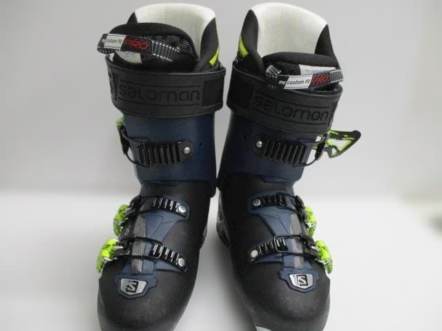 【中古品】Salomon スキーブーツ ネイビー/グリーン　27.5　使用感あり
