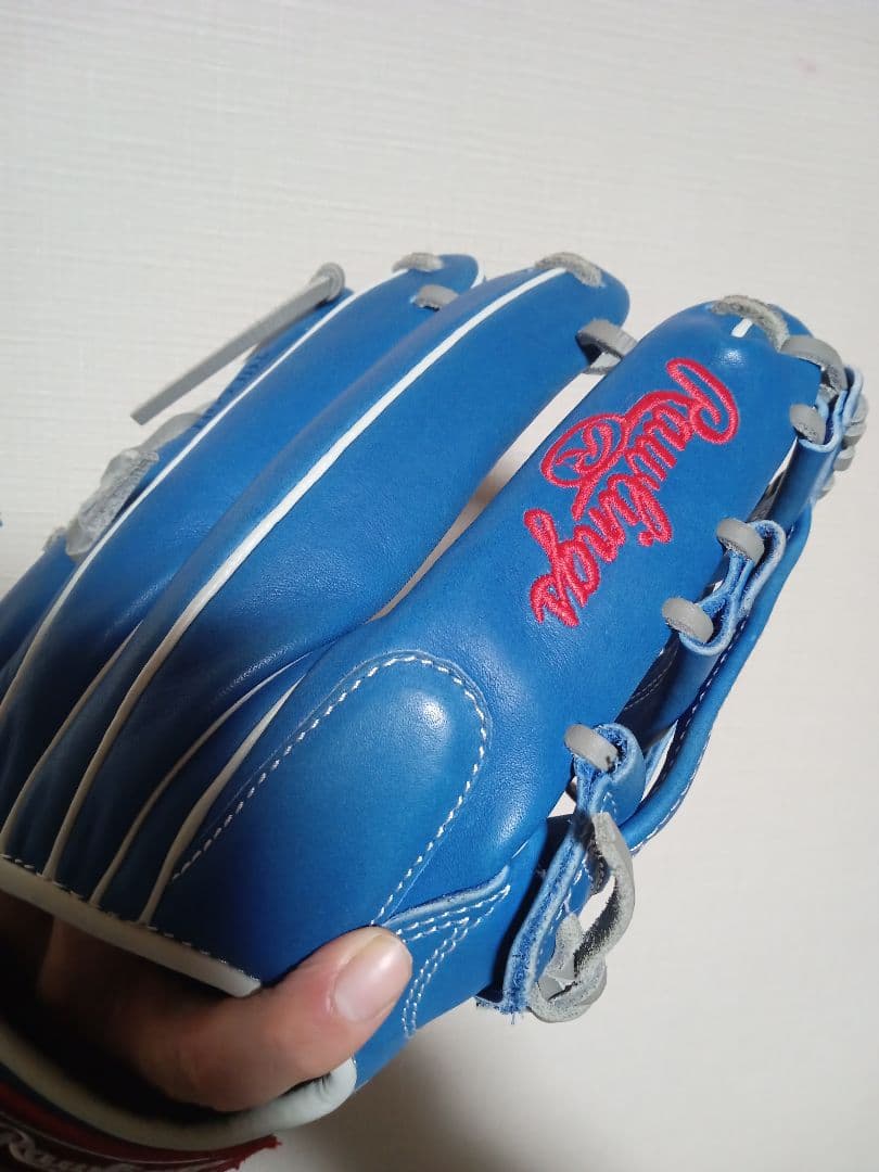Rawlings 軟式グローブ 青 LAロゴ　大人用　内野用