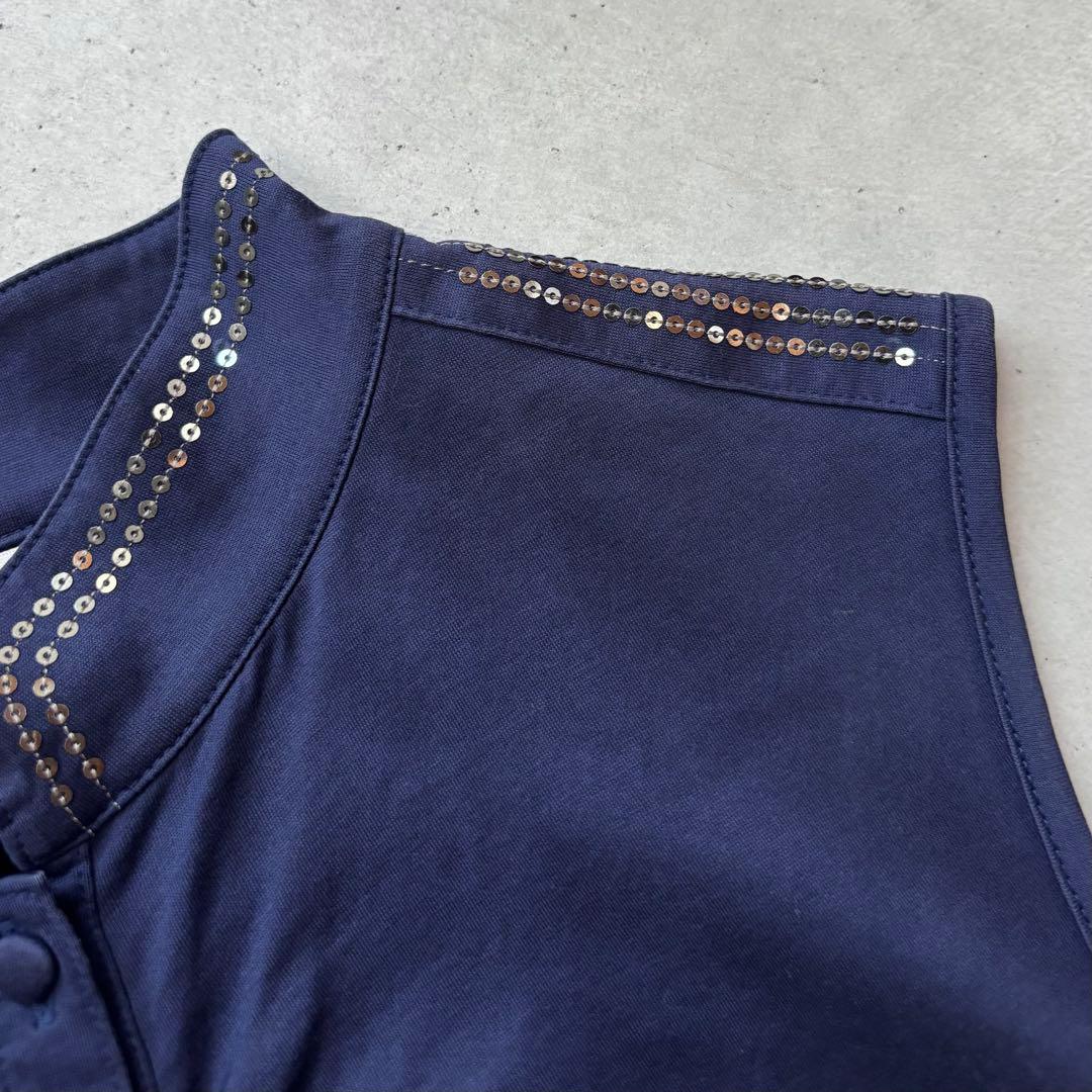 LANVIN SPORT ランバンスポール ノースリーブシャツ スパンコール40