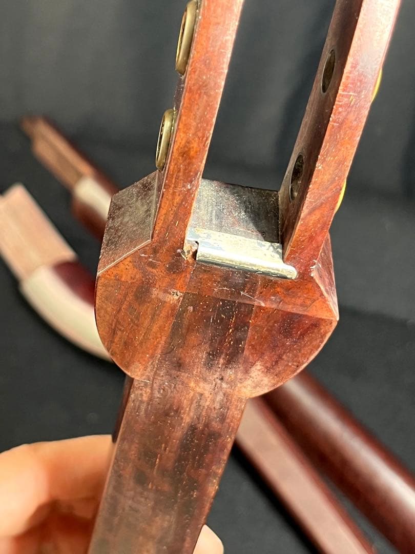 津軽三味線　三線・本紫檀・棹のみ　紅木紫檀製　純銀 天然素材 　弦楽器　民謡