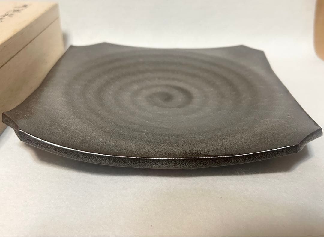 林隆一郎 美濃米色瓷 皿 陶芸 陶器 木箱