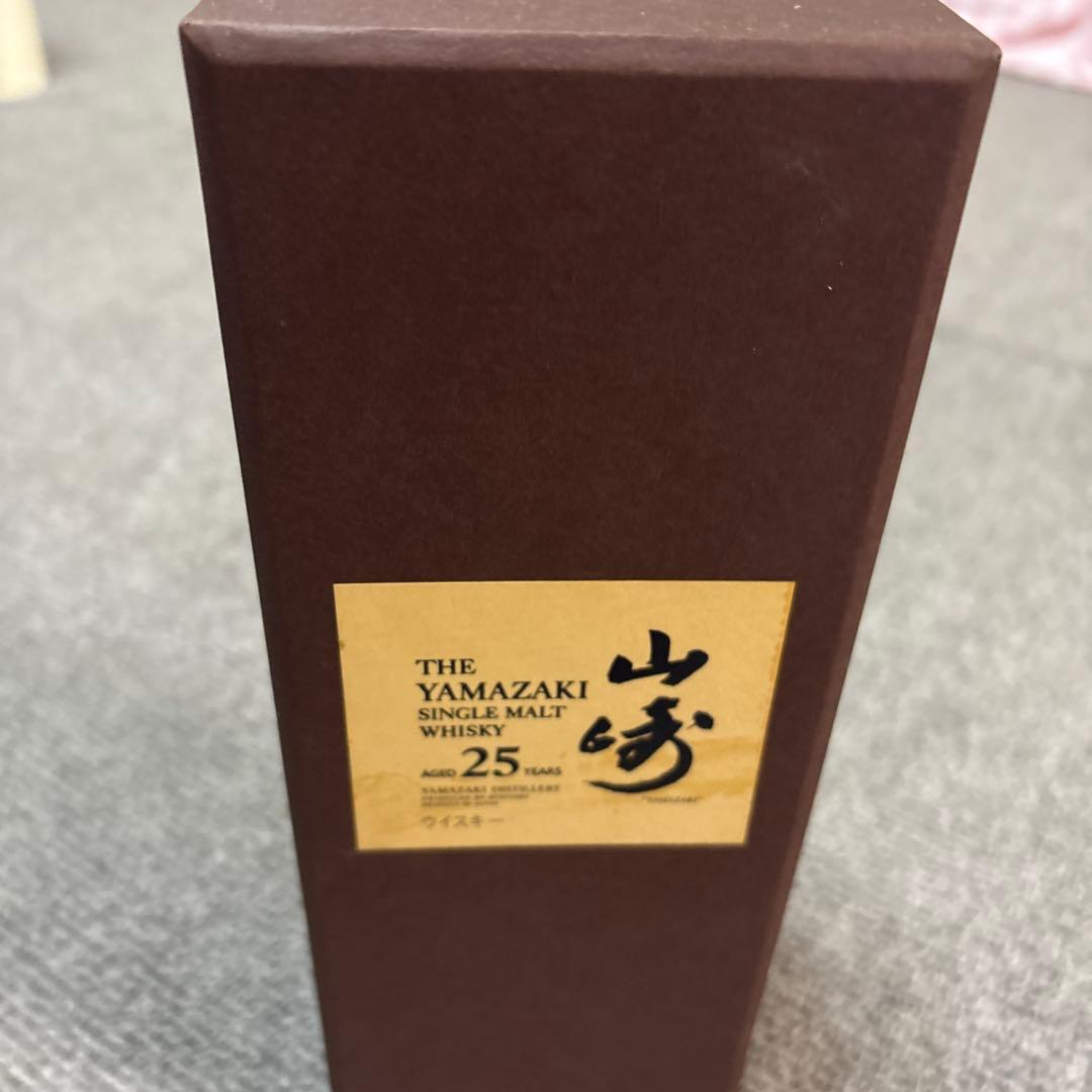 山崎25年シングルモルトウイスキー　空瓶　箱