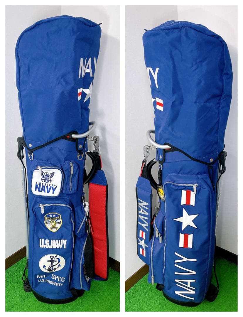 美品　アーミーベースコレクション　デニム　スタンドキャディバック　アイアンカバー