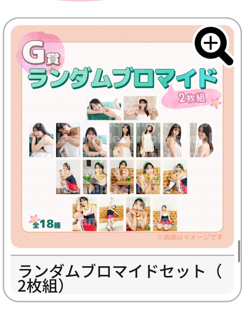 福井梨莉華　写真　ランダムブロマイドセット（2枚組）　17種