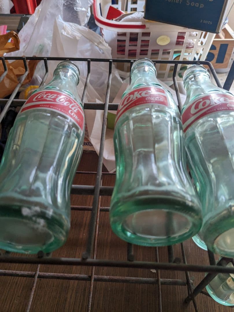 昭和の思い出コカコーラ看板 棚空き瓶6