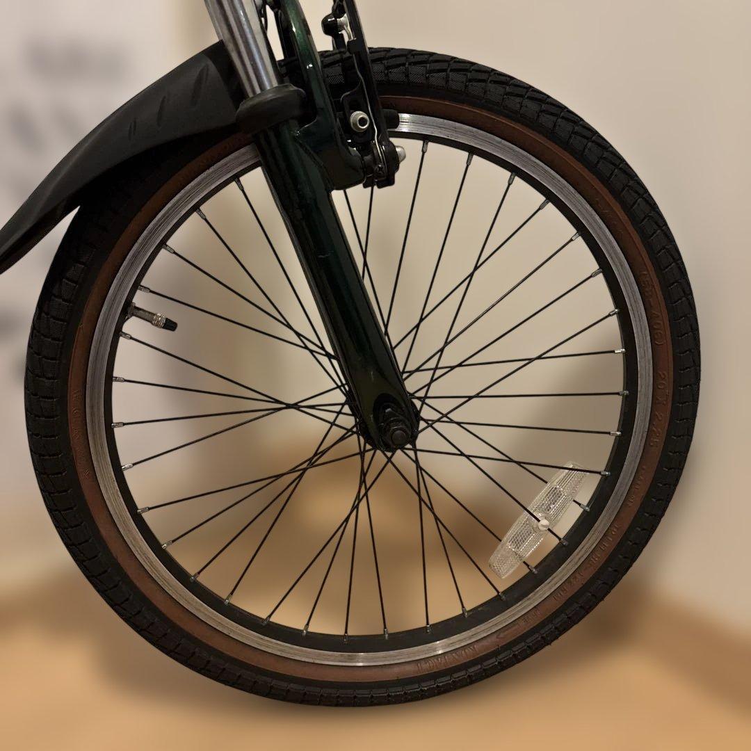 ランドローバー 自転車 ミニチャ チャリンコ ダークグリーン 泥除けLED