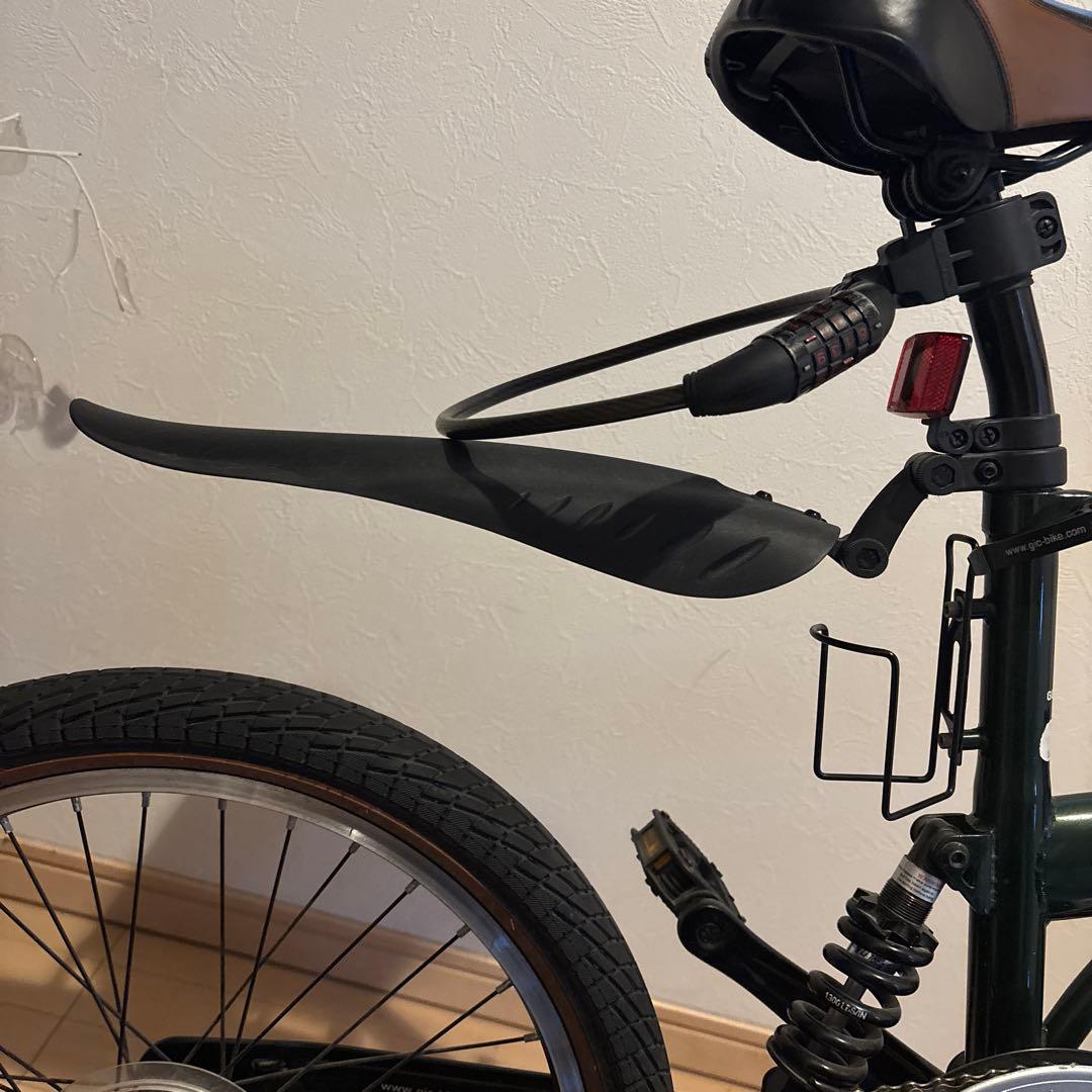 ランドローバー 自転車 ミニチャ チャリンコ ダークグリーン 泥除けLED