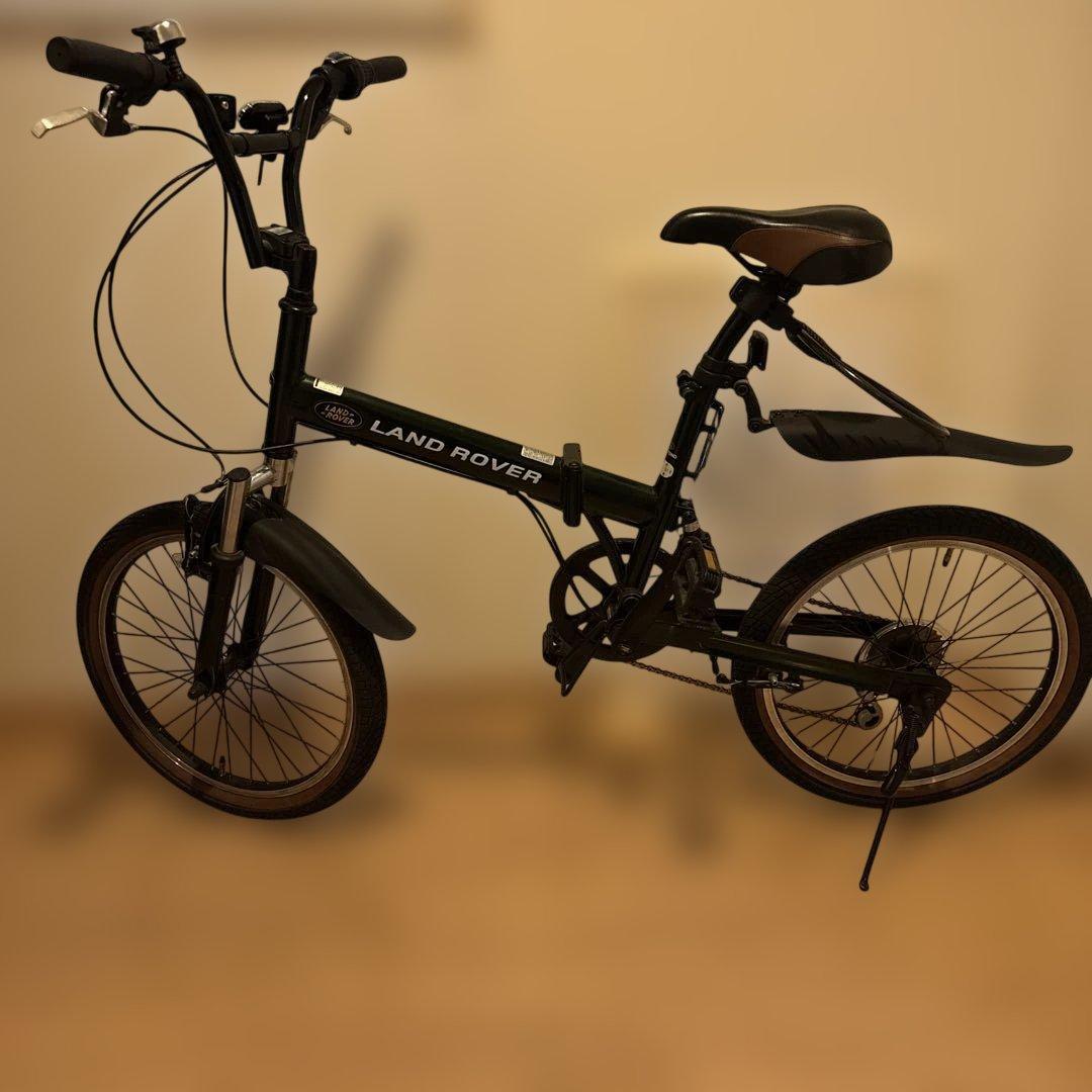 ランドローバー 自転車 ミニチャ チャリンコ ダークグリーン 泥除けLED