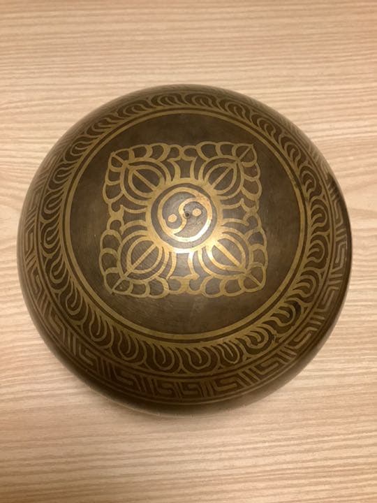 《 チベット密教　新品 》 シンギングボウル　梵字　六字真言　3点セット　u17