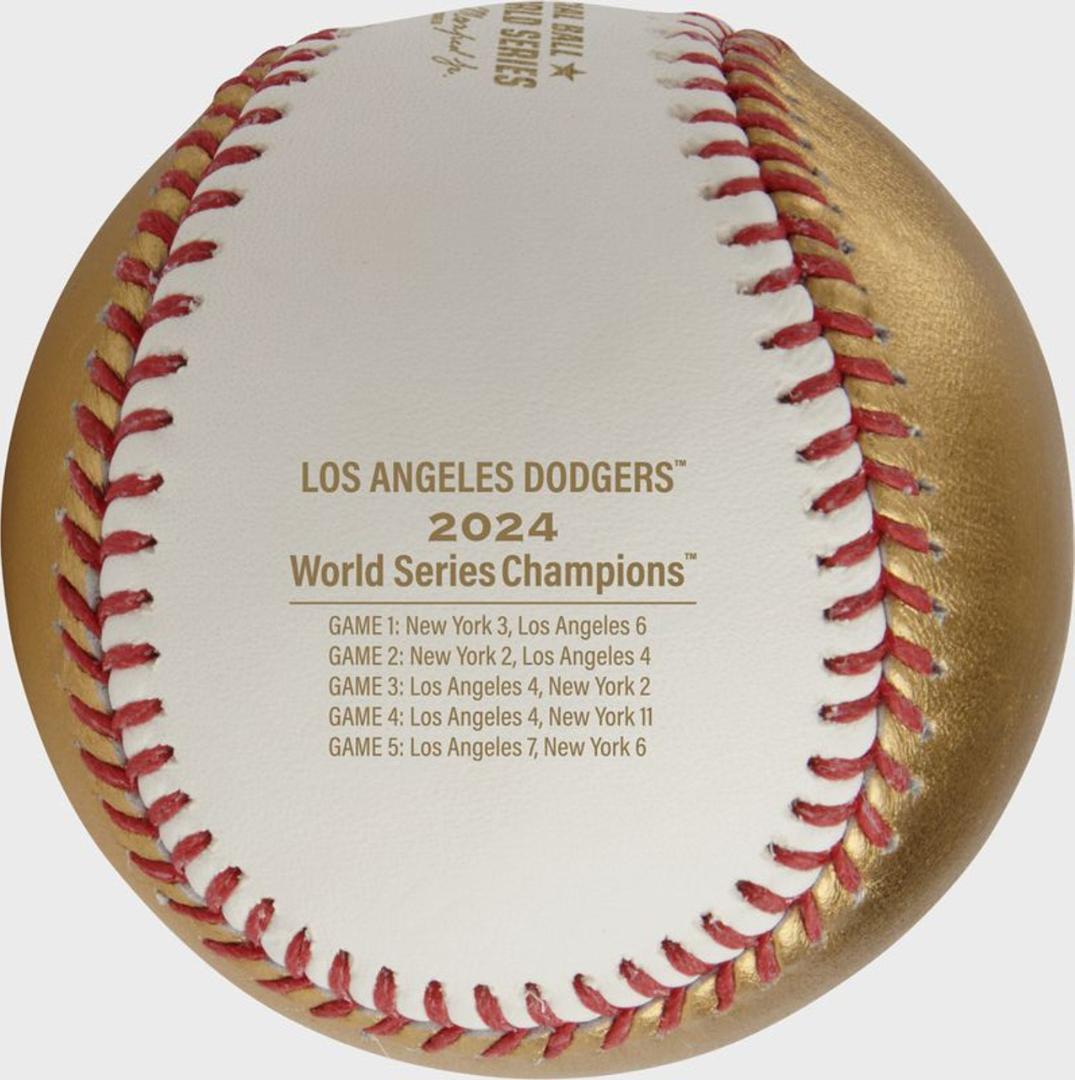 2024 ドジャース チャンピオン公式記念ボール 全試合スコア入り ヤンキース