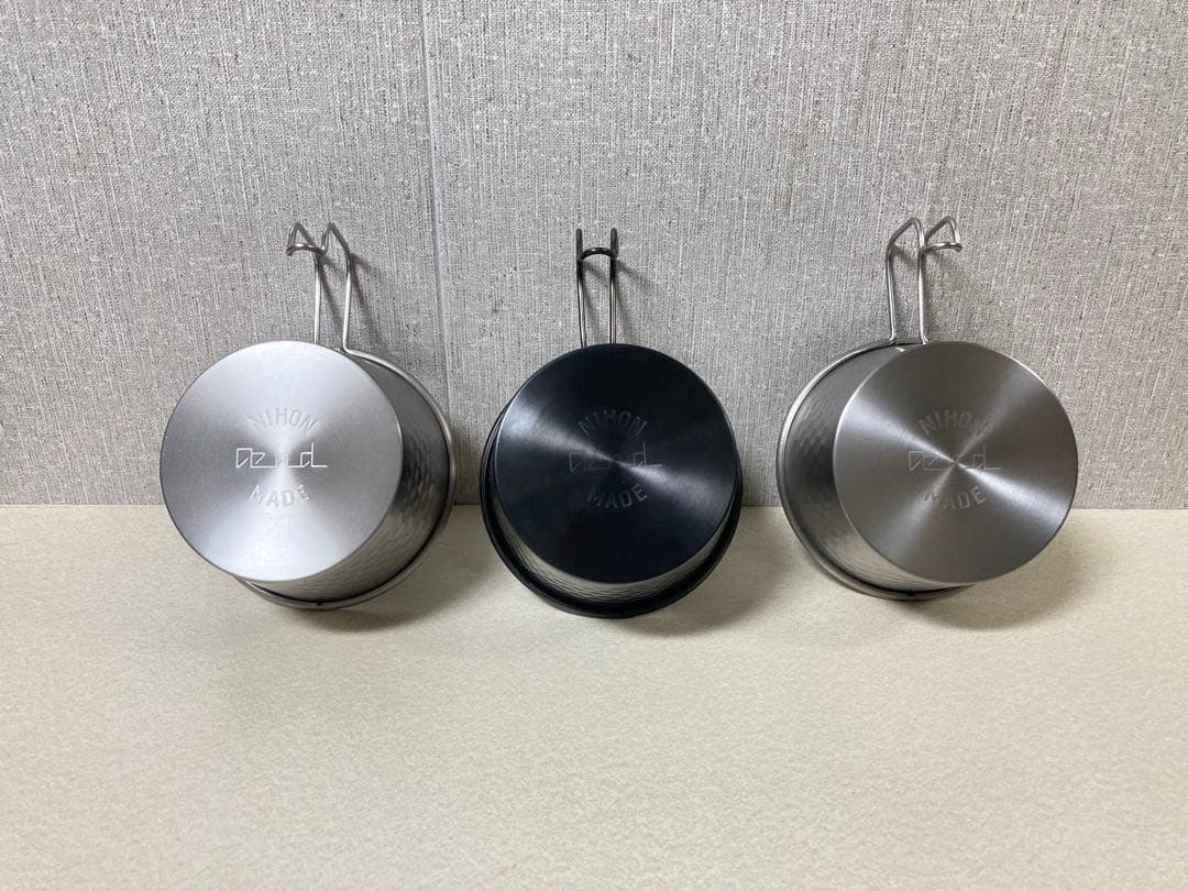 AEND 350 エンドシェラカップ 3個セット チタンシェラカップ　黒酸化加工