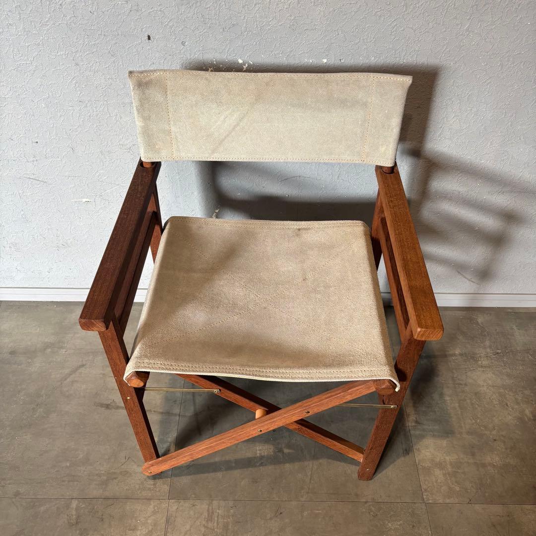 ディレクターチェア　革張り　グレー　オーストラリア