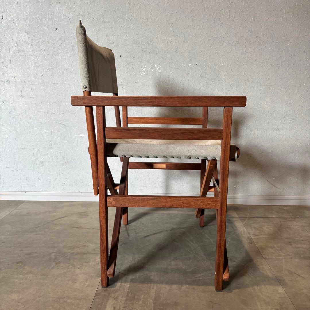 ディレクターチェア　革張り　グレー　オーストラリア