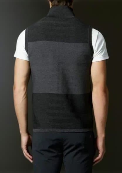 【入手困難】デサントゴルフ メランジ フルジップ ニットベスト M