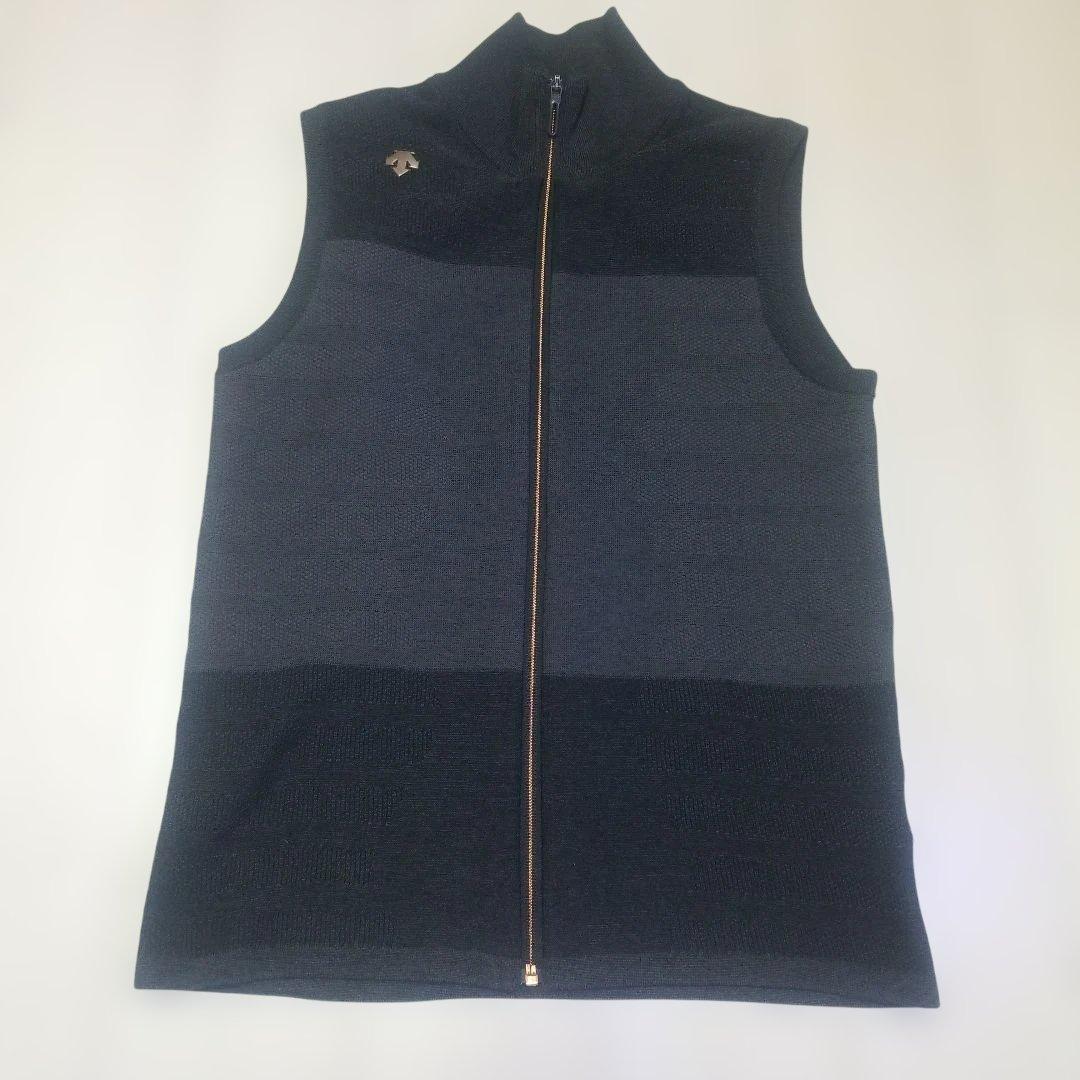 【入手困難】デサントゴルフ メランジ フルジップ ニットベスト M