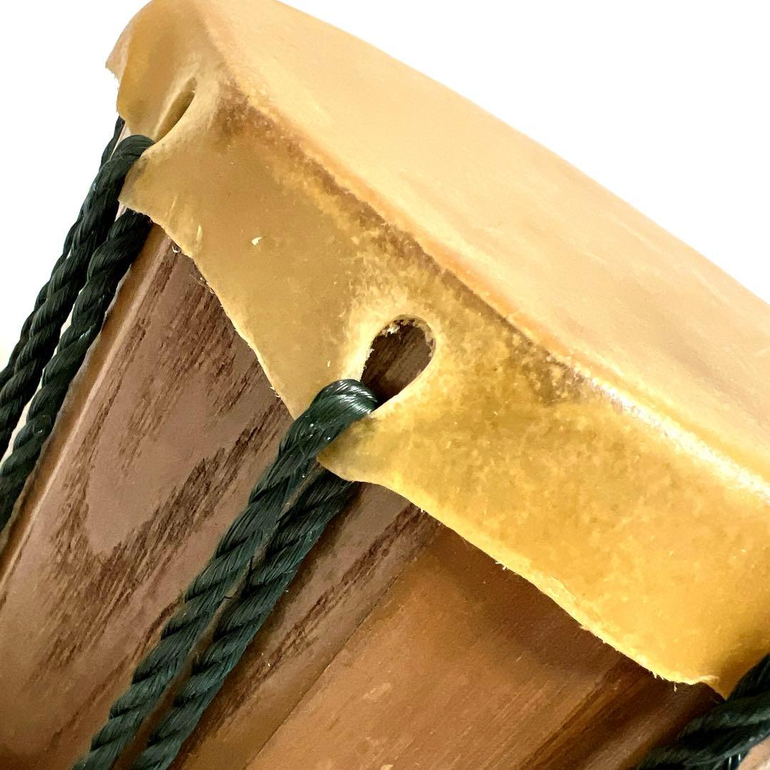 『桶胴太鼓』　和太鼓 20cm x 16cm 打楽器　祭り　締め太鼓　皮革　本革