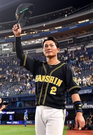 【希少】阪神タイガース　北条史也　ビジター　ブラックユニフォーム　Мサイズ