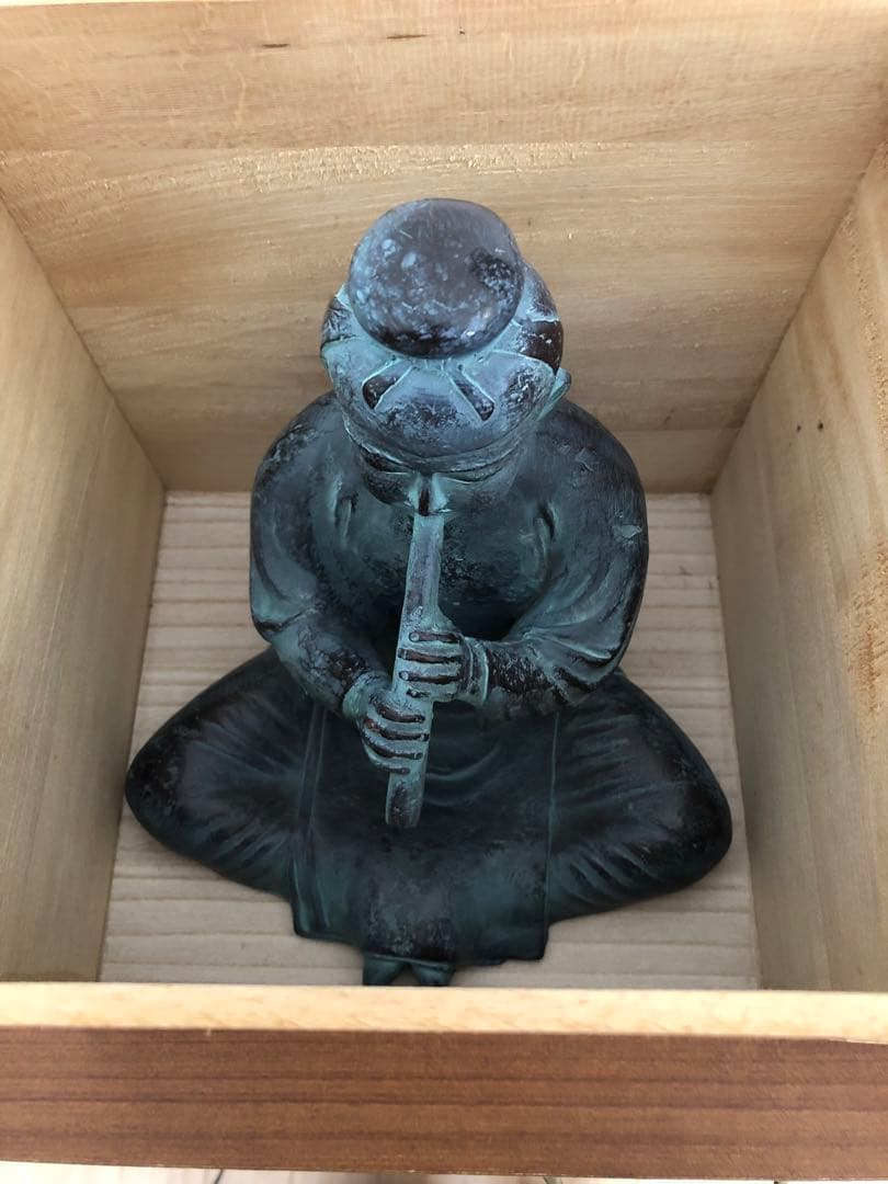 聖徳太子像　座像　以和為貴　青銅製　高さ25㎝　置物　オブジェ