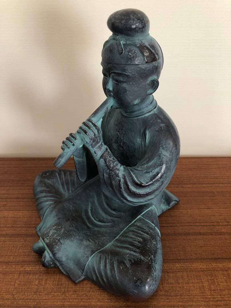 聖徳太子像　座像　以和為貴　青銅製　高さ25㎝　置物　オブジェ