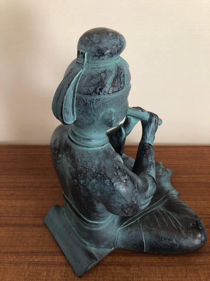 聖徳太子像　座像　以和為貴　青銅製　高さ25㎝　置物　オブジェ