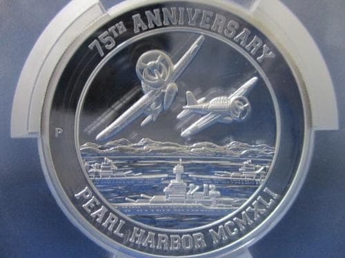 【PCGS70 最高鑑定】ツバル パールハーバー75周年 5オンスプルーフ銀貨