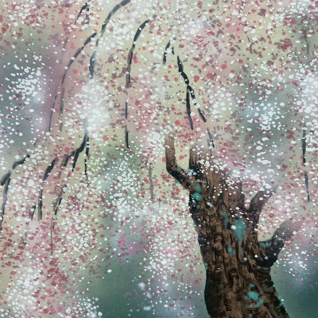 31 月下満開図 季節物 縁起物 桜図