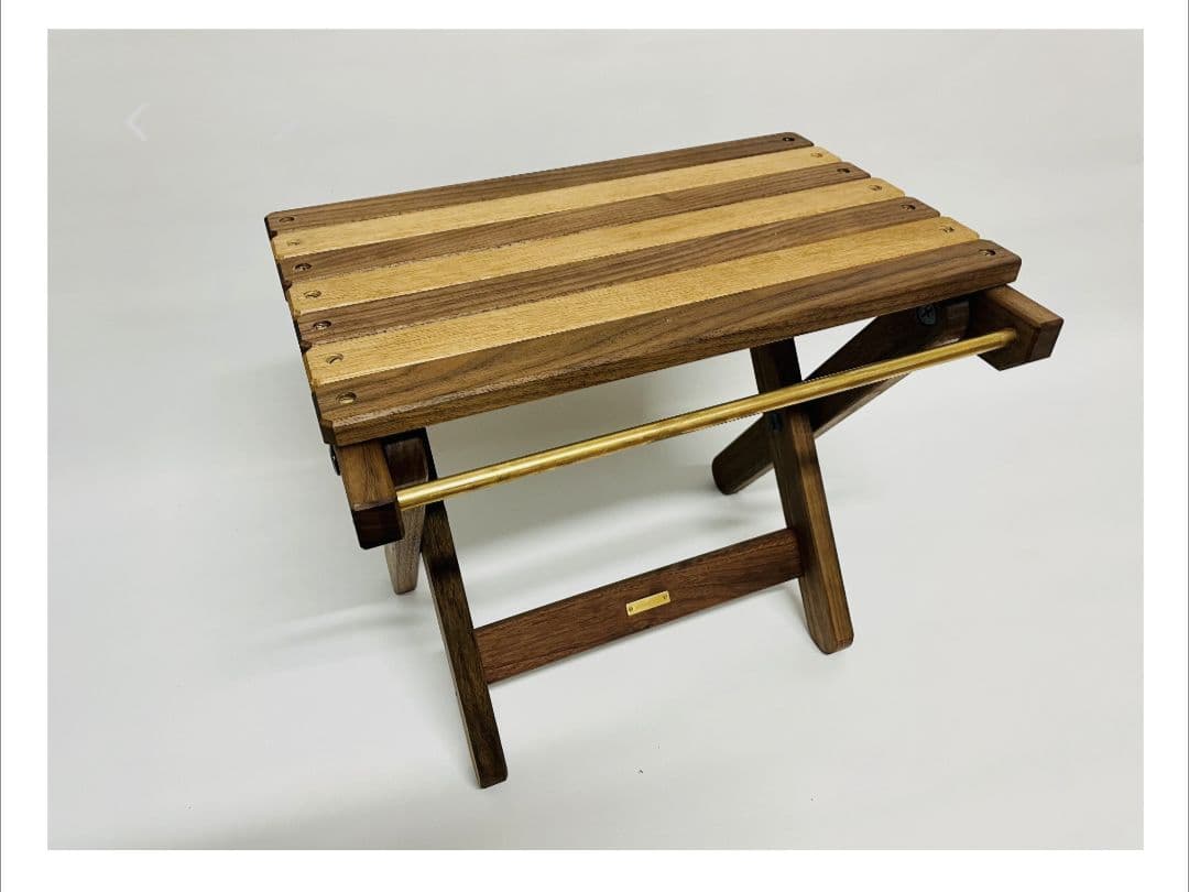 Ground Zero 木琴サイドテーブル ウォルナット×真鍮