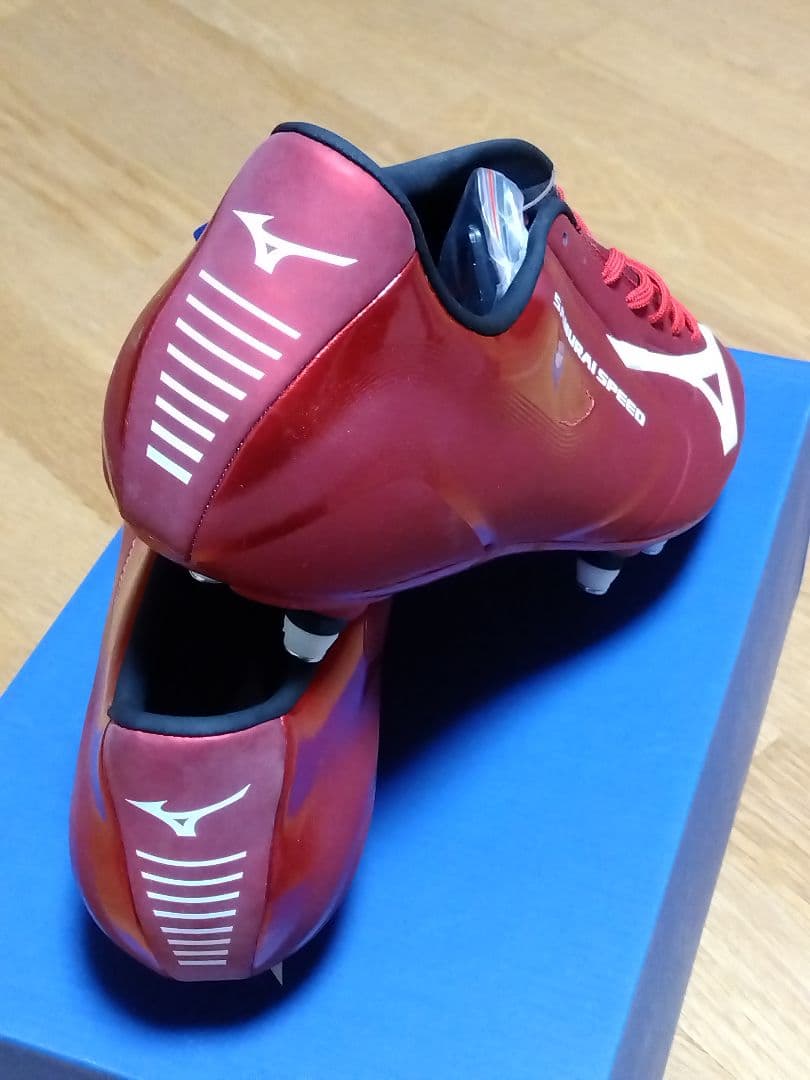 スパイク／ラグビー用／ミズノ／28.5／赤／R1GA171162／新品・未使用品