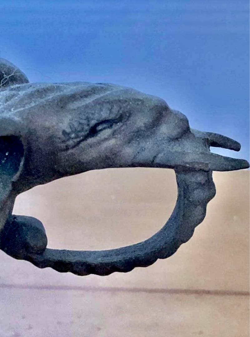 中華街名家　香炉唐金中国 乾隆年製1740年頃　象鼻耳獅子摘蓋透彫蓋獅子三足