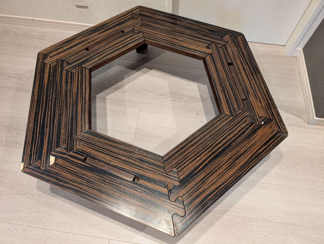 TheArth ヘキサテーブル 黒しま次郎 TheArth収納袋付き