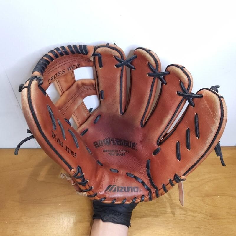 ミズノ 松井秀喜モデル 日本製 限定 赤ビュー 良品 外野用 軟式グローブ