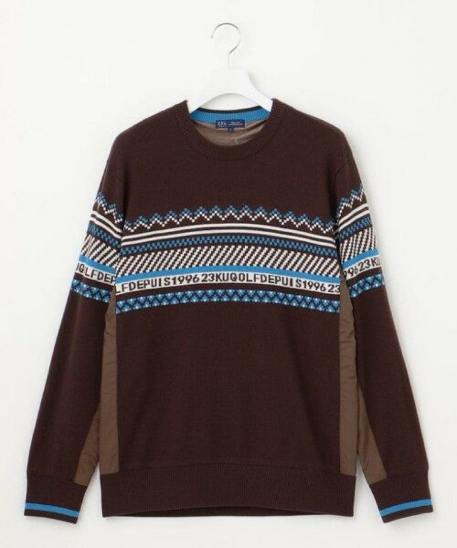 新品 23区GOLF【ウォッシャブル】フェアアイル柄ニット