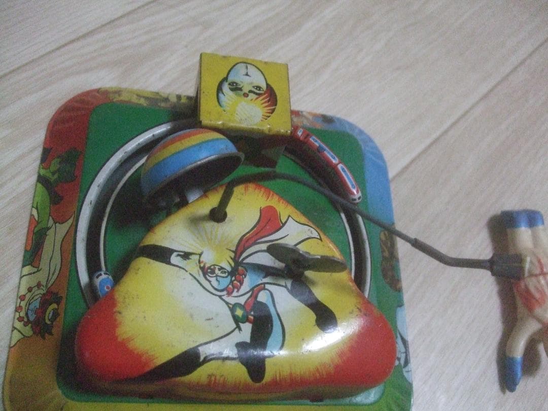 昭*様 ヨネザワ★ レインボーマン ★でんしゃまわり ブリキ ゼンマイ・萬年社