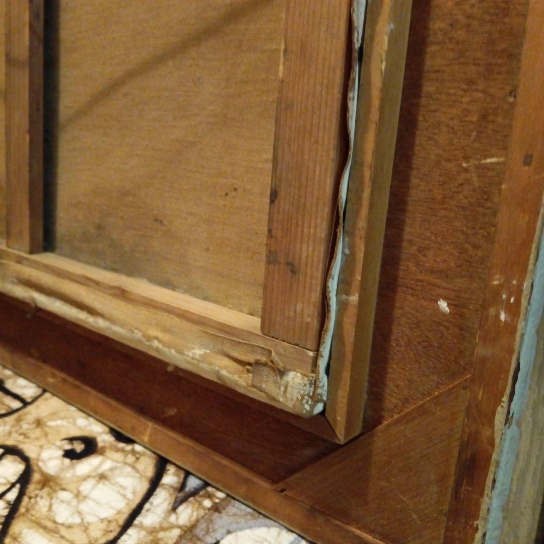 戦前後〜昭和３０年代当時物横幅６９Ｘ縦６２Ｘ厚さ４センチ可愛いらしい構図油絵品